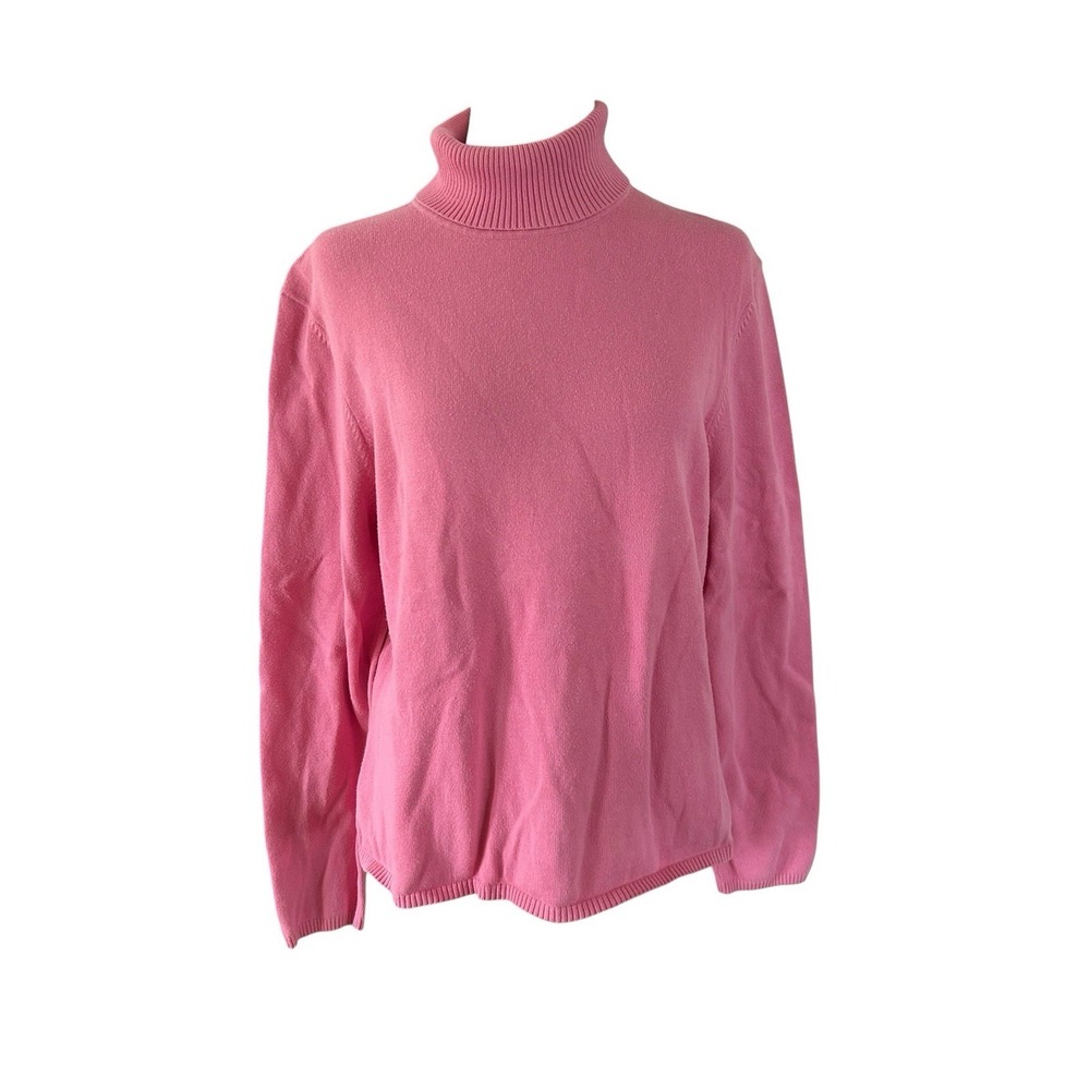 Talbots Knit Turtleneck Pink SZ L Classic, Casual